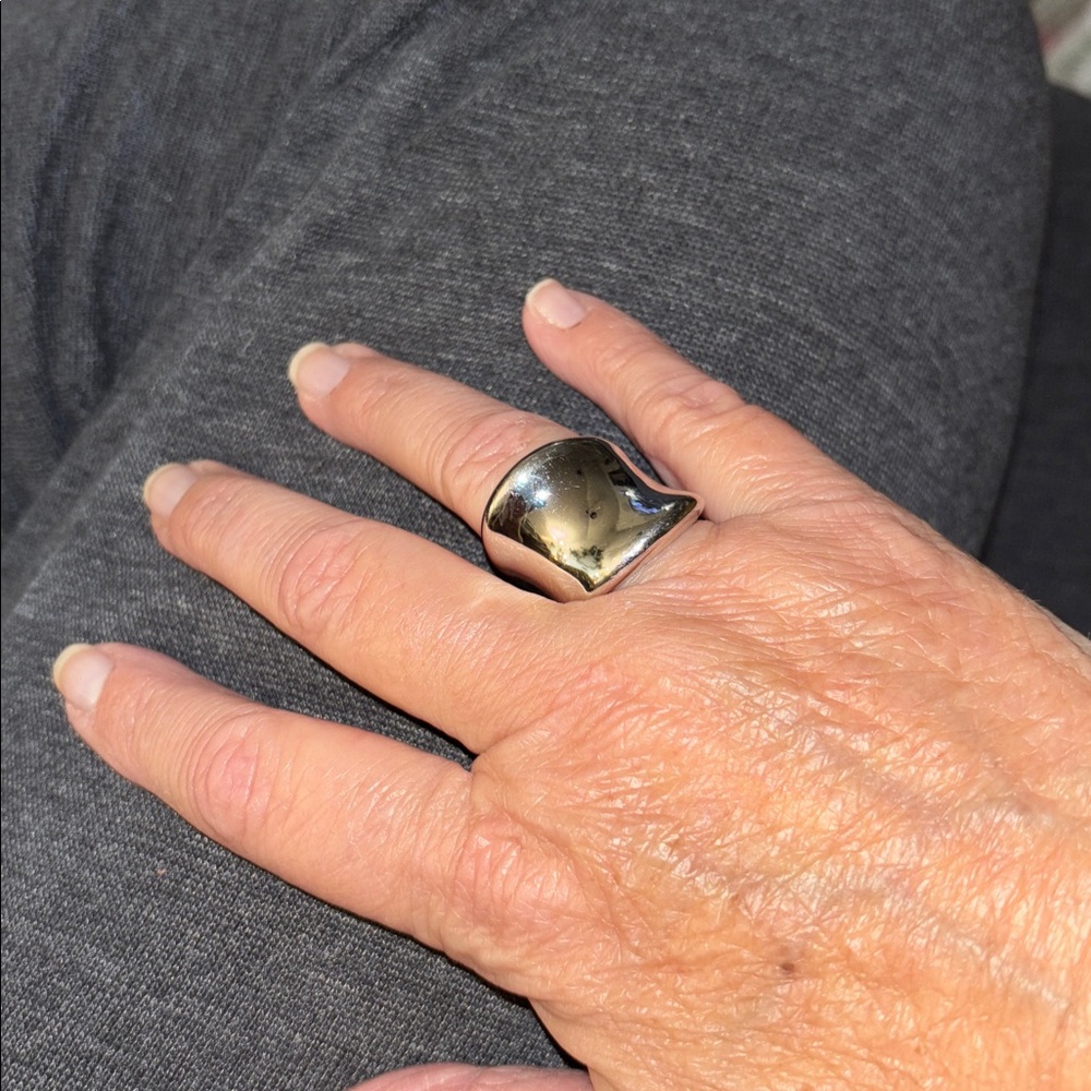 Silver designer ring